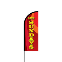 Open Sundays Flex Banner Flag - 11ft