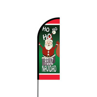 Feliz Navidad Flex Banner Flag - 11ft