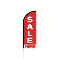 Sale Here Flex Banner Flag - 11ft