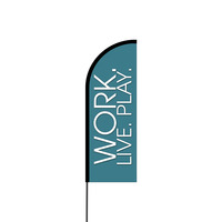 Work, Live Play Flex Banner Flag - 11ft