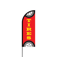Tires Flex Banner Flag - 11ft