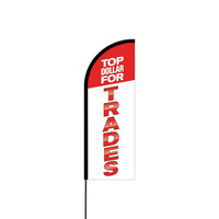 Top Dollar for Trades Flex Banner Flag - 11ft