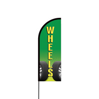 Wheels Flex Banner Flag - 11ft