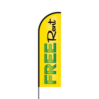 Free Rent Flex Banner Flag - 14 (Single Sided)