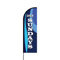 Open Sundays Flex Banner Flag - 14 (Single Sided)