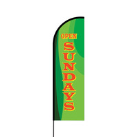 Open Sundays Flex Banner Flag - 14 (Single Sided)