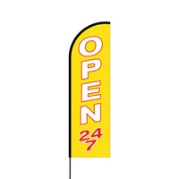 Open 24/7 Flex Banner Flag - 14 (Single Sided)
