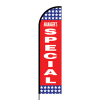 Manager's Special Flex Banner Flag - 16ft (Single Sided)