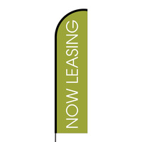 Now Leasing Flex Banner Flag - 16ft (Single Sided)