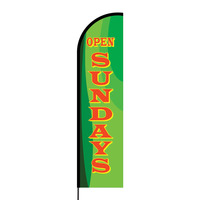 Open Sundays Flex Banner Flag - 16ft (Single Sided)