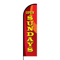 Open Sundays Flex Banner Flag - 16ft (Single Sided)