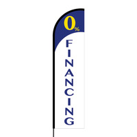 0% Financing Flex Banner Flag - 16ft (Single Sided)
