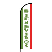 Bienevidos Flex Banner Flag - 16ft (Single Sided)
