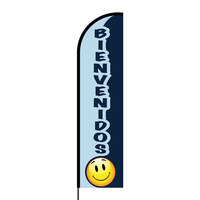 Bienvenidos Flex Banner Flag - 16ft (Single Sided)