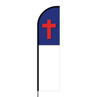 Cross Flex Banner Flag - 16ft (Single Sided)