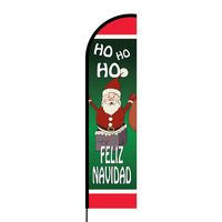 Feliz Navidad Flex Banner Flag - 16ft (Single Sided)