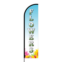 Flowers Flex Banner Flag - 16ft (Single Sided)
