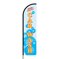 Hand Car Wash Flex Banner Flag - 16ft (Single Sided)