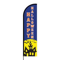 Happy Halloween Flex Banner Flag - 16ft (Single Sided)