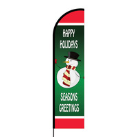 Happy Holidays Flex Banner Flag - 16ft (Single Sided)