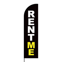 Rent Me Flex Banner Flag - 16ft (Single Sided)