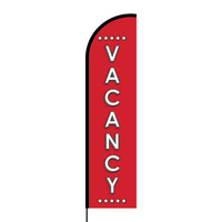 Vacancy Flex Banner Flag - 16ft (Single Sided)