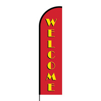 Welcome Flex Banner Flag - 16ft (Single Sided)