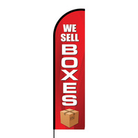 We Sell Boxes Flex Banner Flag - 16ft (Single Sided)