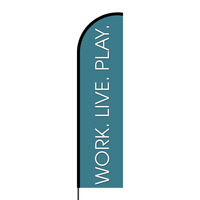 Work Live Play Flex Banner Flag - 16ft (Single Sided)