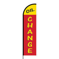 Oil Change Flex Banner Flag - 16ft (Single Sided)