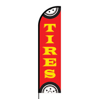 Tires Flex Banner Flag - 16ft (Single Sided)