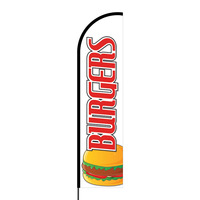 Burgers Flex Banner Flag - 16ft (Single Sided)