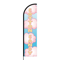 Cotton Candy Flex Banner Flag - 16ft (Single Sided)