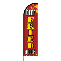 Deep Fried Foods Flex Banner Flag - 16ft (Single Sided)