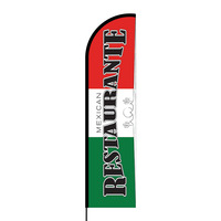 Mexican Restaurant Flex Banner Flag - 16ft (Single Sided)