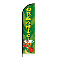 Organic Foods Flex Banner Flag - 16ft (Single Sided)