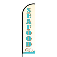 Seafood Flex Banner Flag - 16ft (Single Sided)