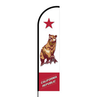 California Republic Flex Banner Flag - 16ft (Single Sided)