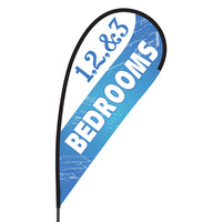 1 2 & 3 Bedroom Flex Blade Flag - 09' Single Sided