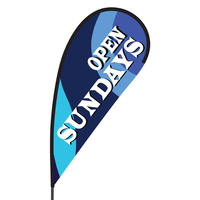 Open Sundays Flex Blade Flag - 09' Single Sided