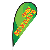 Open Sundays Flex Blade Flag - 09' Single Sided