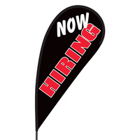 Now Hiring Flex Blade Flag - 09' Single Sided