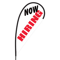 Now Hiring Flex Blade Flag - 09' Single Sided