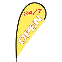 Open 24/7 Flex Blade Flag - 09' Single Sided