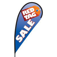 Red Tag Sale Flex Blade Flag - 09' Single Sided