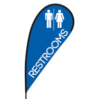 Restrooms Flex Blade Flag - 09' Single Sided