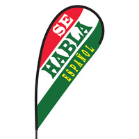 Se Habla Espanol Flex Blade Flag - 09' Single Sided