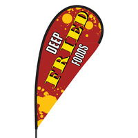 Deep Fried Foods Flex Blade Flag - 09' Single Sided