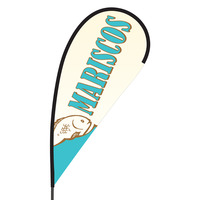 Mariscos Flex Blade Flag - 09' Single Sided