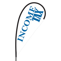 Income Tax Flex Blade Flag - 09' Single Sided